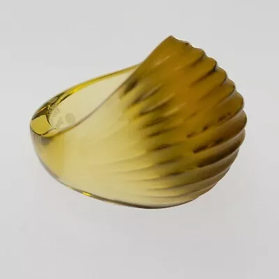 Buy Lalique Glass Yellow Ochre Nerita Ring • 135£