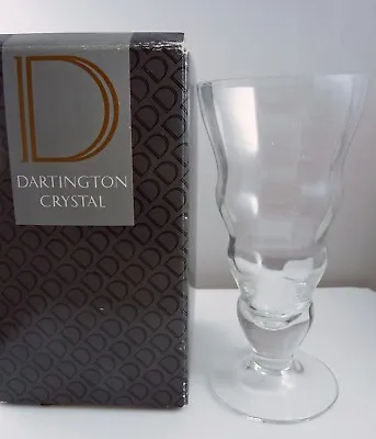 Buy Vintage DARTINGTON Crystal Daisy Optic Glass Footed Vase - 17.5cm • 8.95£