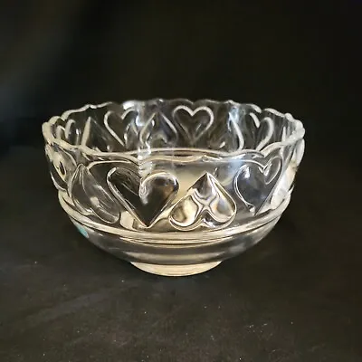 Buy TIFFANY & CO HEARTS LARGE 8  Clear Crystal Bowl Love Valentine's  • 70.17£