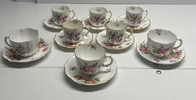 Buy Set Of 8 Royal Crown Derby   Derby Posies  Cups And Saucers ( E56) • 41.20£