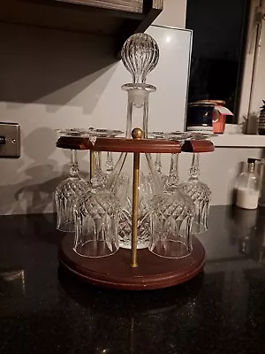 Buy  Crystal Decanter 6 Glasses On A Display Stand • 40£