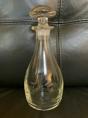 Buy Vintage Cut Glass Decanter With Mushroom Stopper And Matching Number Etched #63 • 24.99£