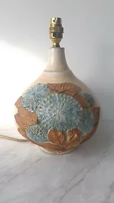 Buy Mid-Century Modern Brutalist Floral Ceramic Lamp Bernard Rooke Style 13inch  • 120£
