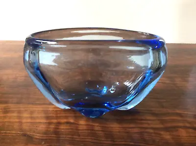 Buy Whitefriars James Hogan Super Blue Large Lobed Molar Vase In Great Condition • 95£