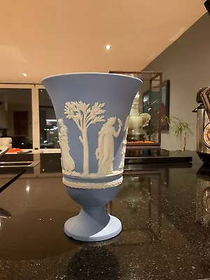 Buy Vintage Wedgwood Jasperware Blue Vase • 9.99£
