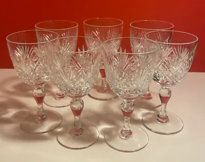 Buy Thomas Webb Crystal St. Andrews Wine Glasses Set Of 7, Signed • 49.99£
