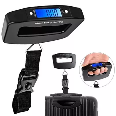 Buy 50kg Digital Luggage Scale Suitcase Portable Weighing Weight Travel Scale Strap • 4.95£