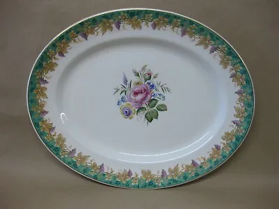 Buy Large Vintage Bristol Pottery Serving Plate Platter ~ Virginia ~ Grape Vine Rose • 12.99£
