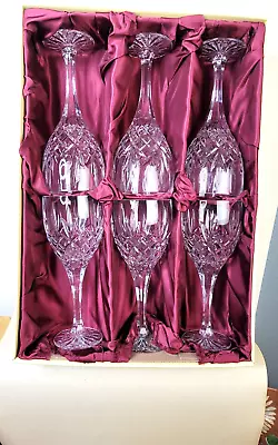 Buy Galway Irish Lead Crystal Set Of 6 Tara Wine Glasses In Original Box • 113.58£