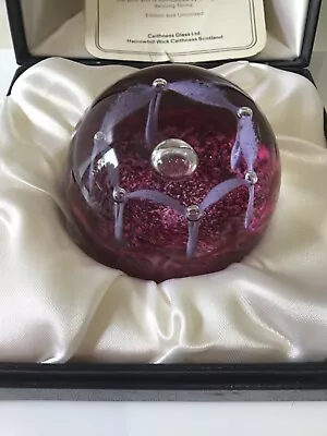 Buy Caithness May Dance Pink & Purple Glass Paperweight Designed By Colin Terris • 12.50£