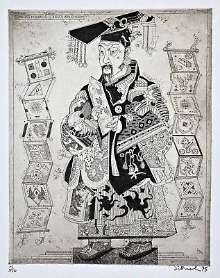 Buy Simon Dittrich - Emperor China Chinese Emperor Etching Etching 1979 Signed • 136.23£