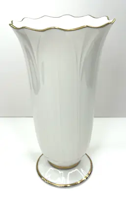 Buy Noritake Gold & Platinum Collection Vase Ivory 10  Footed Embossed Regency • 26.55£