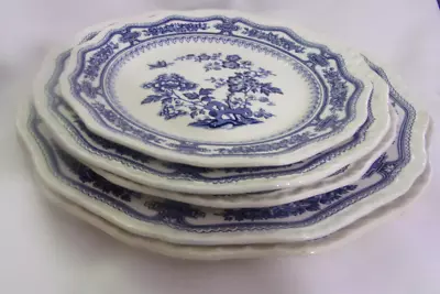 Buy [LOF OF 5] MASON'S PATENT Ironstone BLUE/WHITE Original Manchu PLATES • 62.34£