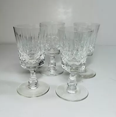 Buy Vintage Edinburgh Scotland Crystal Set Of 4 Sherry Liquor Glasses Stamped • 15.30£