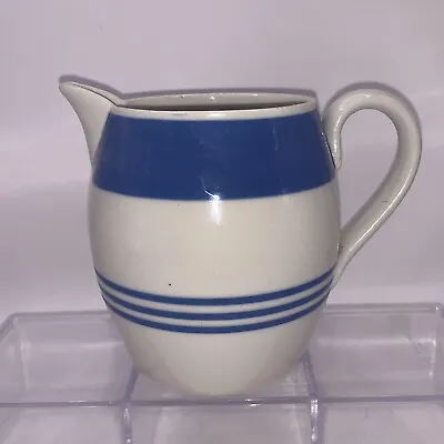 Buy Antique Slipware Creamer Pitcher Adderleys England Blue & White • 35.96£