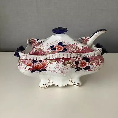 Buy Antique Oriental Burgess & Leigh Burslem MiddlePort  Tureen With Ladle Pottery • 24.99£