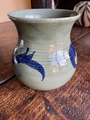 Buy Studio Pottery Vase Stamped R M • 12£