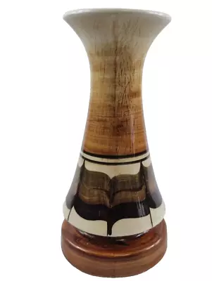 Buy Retro Vintage Jersey Pottery Flared Bud Vase Brown Beige Mid Century • 9.90£
