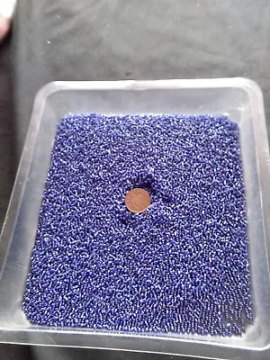 Buy 200 Gram Of Size 11 Dark  Blue Silver Lined Glass Seed Beads • 2.70£