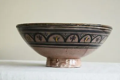 Buy Vintage Moroccan Glazed Decorative Bowl • 85£