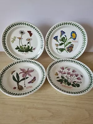Buy 4 X Portmeirion Botanic Garden 7  Plates - Daisy, Cyclamen, Convolvulus, Saffron • 30£