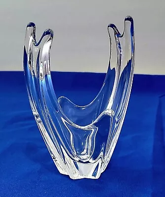 Buy Daum Crystal France Clear Glass Free Form Wave Bowl Vase Votive 6  Signed • 72.04£