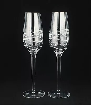 Buy Two Royal Doulton Crystal Champagne Glasses • 36£