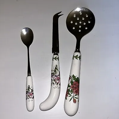 Buy 3  PORTMEIRION  Ceramic Handled  Stainless Serving Pieces • 22.76£