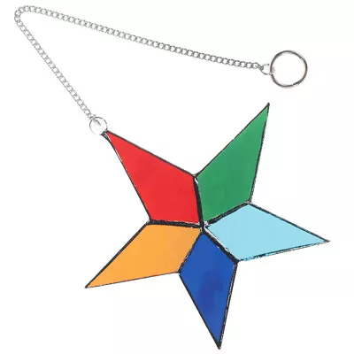 Buy Stained Glass Star Hanging Ornament For 4th Of July Decoration • 8.19£
