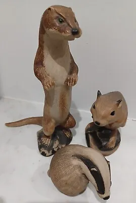 Buy Purbeck England Wildlife Series Pottery Ornaments Figures Otter Mouse Badger  • 32.99£