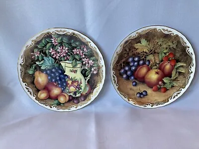 Buy Royal Worcester , Two 9.5  ,Old Worcester Still Life ,Fruit ,Both Good Condition • 55£