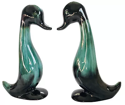 Buy 2 X Vintage Blue Mountain Pottery Duck / Longed Neck Bird Drip Glazed  11  • 44.12£