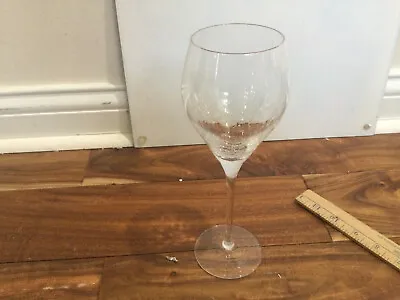 Buy ONE Pier 1  Clear Crackle Wine Glass Clear Stemmed Glass 9'' New • 28.04£