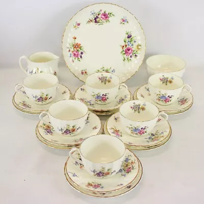 Buy Vintage ROYAL WORCESTER Bone China Roanoke Tea Set - Cups, Saucers, Plates - YDN • 9.99£