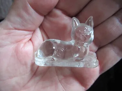 Buy Crystal Clear Pressed Glass Cat Kitten Figurine C • 3.79£