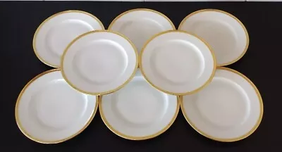 Buy Hutschenreuther Turvel Bavarian Porcelain Gold Encrusted Dinner Plates Set Of 8 • 111.49£