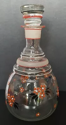 Buy Vintage Enamelled Glass Decanter And 5 Sherry/Liquor Glasses • 32.40£
