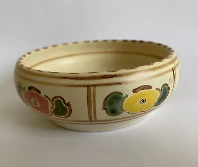 Buy HONITON POTTERY Bowl Dish Vintage VGC Floral Hand Painted Cream Background • 10£