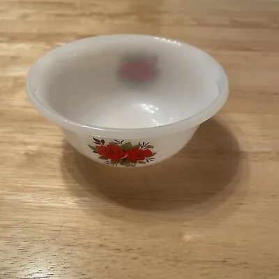 Buy Vintage Pyrex Phoenix Opalware Red Rose Small Bowl . • 2.99£