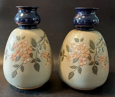 Buy Early C20th Pair Of Lovatt Langley Blossomware Vases - Unmarked - 10  • 20£