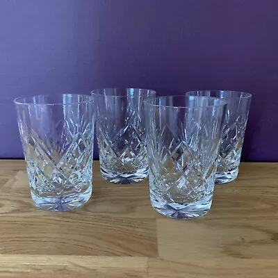 Buy Edinburgh Crystal Berkeley Whisky Tumbler/Cut Glass 9cm Tall X4 • 30£