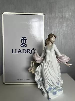 Buy Lladro 5898 Spring Splendor Figure Lady Girl With Flower Basket #5898 Very Rare • 84.95£