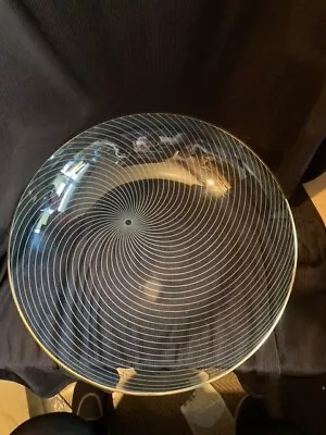 Buy A Vintage Chance Glass Atomic Swirl Design Bowl 30cm Diameter, Original Box • 14£