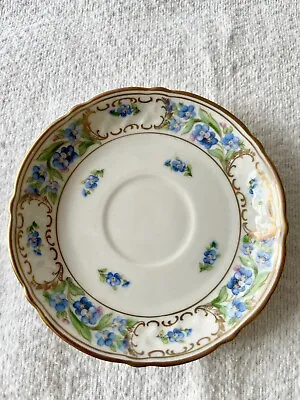 Buy Schumann Bavaria  Forget Me Not  (Rim Not Pierced) Saucer For Flat Cup - Germany • 10.57£