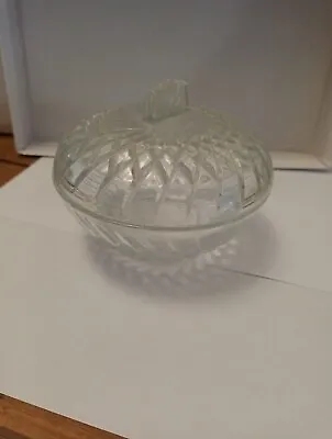 Buy Vintage Cut Glass Bowl With Lid Trinket • 8£