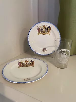 Buy King George VI Coronation Plates And Glass • 30£