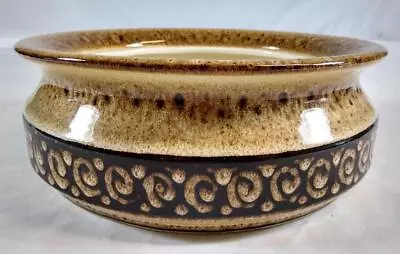 Buy Iden Pottery Serving Dish/Fruit Bowl. Brown Speckled Swirl Pattern. VGC • 7.99£