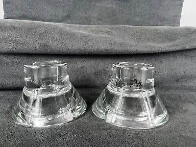 Buy 4 X IKEA Glass Candle Holders Reversible Taper Or Votive Design By K & M Hagberg • 10£