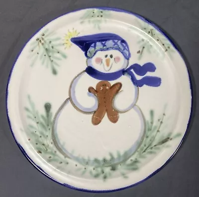 Buy Clouds Folsom Pottery Signed Snowman Plate Platter Gingerbread 1996 - 10 1/2  • 33.62£