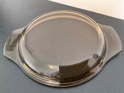 Buy Vintage PYREX Lid For Casserole Dish Smoked Glass Round Diameter 20 Cm VGC • 6.50£